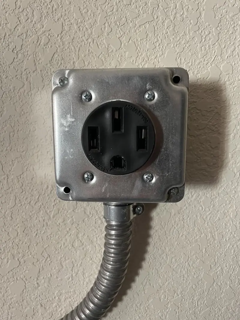 NEMA 14-50 outlet installed for Smart Home Electrical in Three Oaks